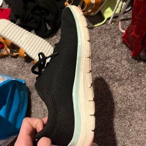 Sketchers new sneakers, blue/pink and black